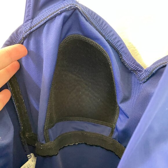 Lands End Women's Navy Blue Floral One Piece Swimsuit 14 - Picture 9 of 10